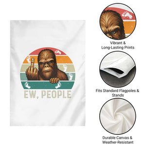 Bigfoot Lover Garden Flag Funny Ew People Retro Sunset Design TS12 Print Your Wear