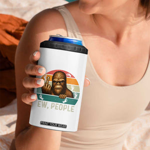 Bigfoot Lover 4 in 1 Can Cooler Tumbler Funny Ew People Retro Sunset Design TS12 Print Your Wear