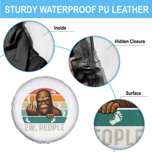 Bigfoot Lover Spare Tire Cover Funny Ew People Retro Sunset Design TS12 Print Your Wear