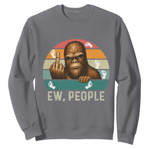 Bigfoot Lover Sweatshirt Funny Ew People Retro Sunset Design TS12 Charcoal Print Your Wear