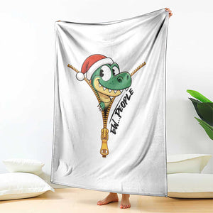 Funny Christmas Dinosaur Throw Blanket Ew People Xmas Gift TS12 Print Your Wear