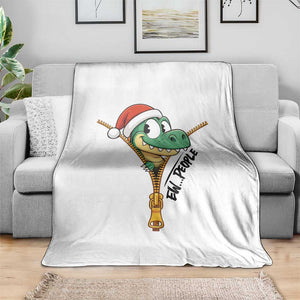 Funny Christmas Dinosaur Throw Blanket Ew People Xmas Gift TS12 Print Your Wear