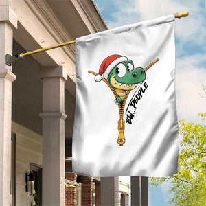 Funny Christmas Dinosaur Garden Flag Ew People Xmas Gift TS12 Print Your Wear