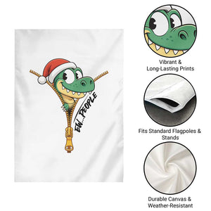 Funny Christmas Dinosaur Garden Flag Ew People Xmas Gift TS12 Print Your Wear