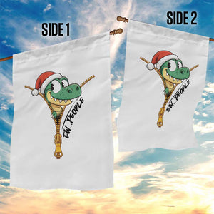 Funny Christmas Dinosaur Garden Flag Ew People Xmas Gift TS12 Print Your Wear