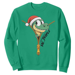 Funny Christmas Dinosaur Sweatshirt Ew People Xmas Gift TS12 Irish Green Print Your Wear