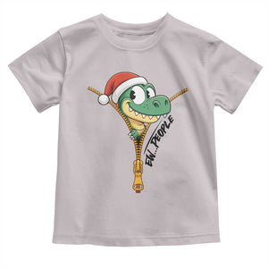 Funny Christmas Dinosaur Toddler T Shirt Ew People Xmas Gift TS12 Ice Gray Print Your Wear