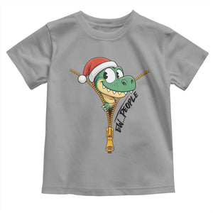 Funny Christmas Dinosaur Toddler T Shirt Ew People Xmas Gift TS12 Sport Gray Print Your Wear