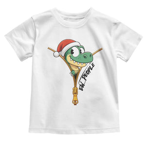Funny Christmas Dinosaur Toddler T Shirt Ew People Xmas Gift TS12 White Print Your Wear