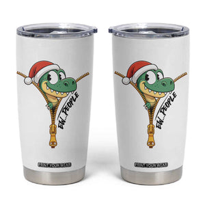 Funny Christmas Dinosaur Tumbler Cup Ew People Xmas Gift TS12 White Print Your Wear