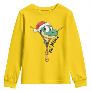 Funny Christmas Dinosaur Youth Sweatshirt Ew People Xmas Gift TS12 Daisy Print Your Wear