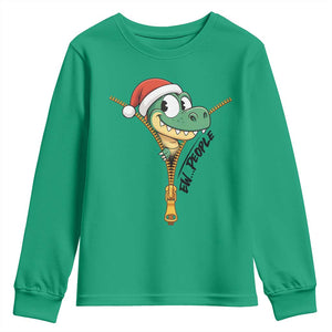 Funny Christmas Dinosaur Youth Sweatshirt Ew People Xmas Gift TS12 Irish Green Print Your Wear