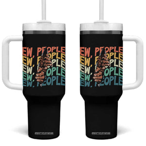 Ew People Hater Tumbler With Handle Funny Bigfoot Sarcastic Quote TS12 One Size: 40 oz Black Print Your Wear