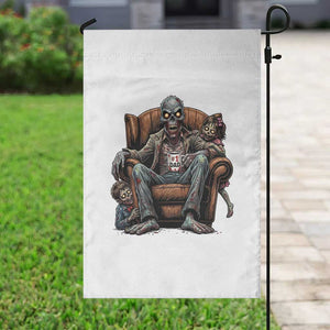 Funny #1 Dad Zombie Horror Garden Flag Halloween Family Father Gift