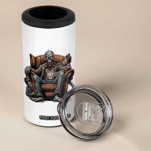 Funny #1 Dad Zombie Horror 4 in 1 Can Cooler Tumbler Halloween Family Father Gift