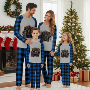 Funny #1 Dad Zombie Horror Plaid Pajama Set Halloween Family Father Gift