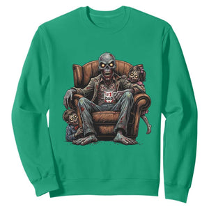 Funny #1 Dad Zombie Horror Sweatshirt Halloween Family Father Gift