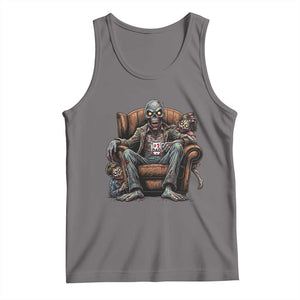 Funny #1 Dad Zombie Horror Tank Top Halloween Family Father Gift