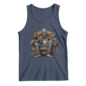 Funny #1 Dad Zombie Horror Tank Top Halloween Family Father Gift
