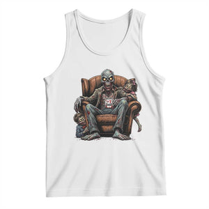 Funny #1 Dad Zombie Horror Tank Top Halloween Family Father Gift
