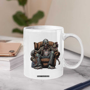 Funny #1 Dad Zombie Horror Coffee Mug Halloween Family Father Gift