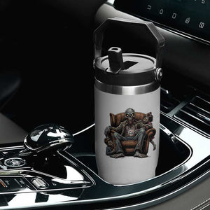 Funny #1 Dad Zombie Horror Flip Straw Tumbler Halloween Family Father Gift