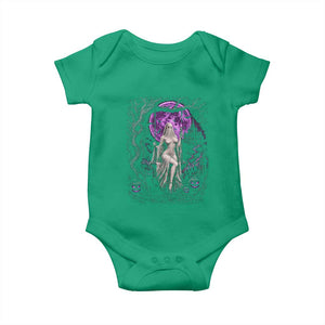 Mystical Ghost Girl Halloween Baby Onesie Gothic Purple Moon Haunted Castle Art