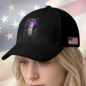 Mystical Ghost Girl Halloween Baseball Cap Gothic Purple Moon Haunted Castle Art