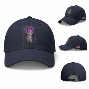 Mystical Ghost Girl Halloween Baseball Cap Gothic Purple Moon Haunted Castle Art