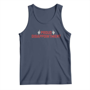 Proud Disappointment Skeleton Middle Fingers Badge Tank Top Funny Sarcastic Dark Humor