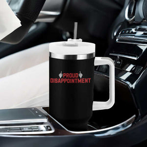 Proud Disappointment Skeleton Middle Fingers Badge Tumbler With Handle Funny Sarcastic Dark Humor TS12 Print Your Wear