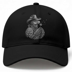Funny Cowboy Hoatzin Baseball Cap Blowing Dandelion Western Bird Gift