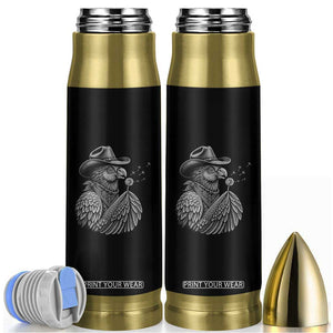 Funny Cowboy Hoatzin Bullet Tumbler Blowing Dandelion Western Bird Gift TS12 Black Print Your Wear