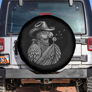 Funny Cowboy Hoatzin Spare Tire Cover Blowing Dandelion Western Bird Gift TS12 No hole Black Print Your Wear