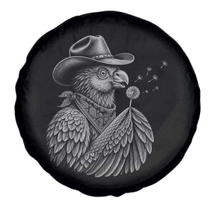 Funny Cowboy Hoatzin Spare Tire Cover Blowing Dandelion Western Bird Gift TS12 Print Your Wear