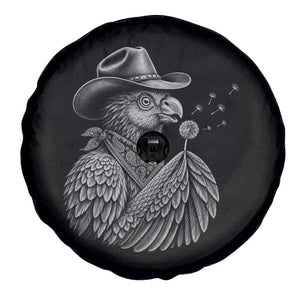 Funny Cowboy Hoatzin Spare Tire Cover Blowing Dandelion Western Bird Gift TS12 Print Your Wear