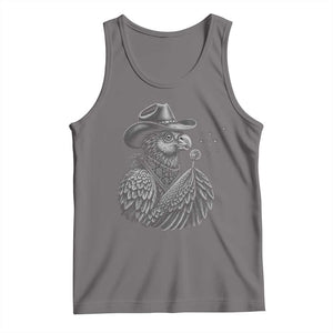 Funny Cowboy Hoatzin Tank Top Blowing Dandelion Western Bird Gift