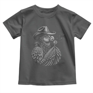 Funny Cowboy Hoatzin Toddler T Shirt Blowing Dandelion Western Bird Gift