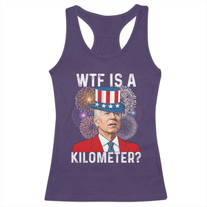 WTF is A Kilometer Racerback Tank Top Funny 4th of July