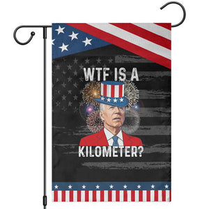 WTF is A Kilometer Patriotic Garden Flag Funny 4th of July