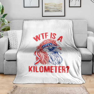 WTF is A Kilometer Throw Blanket Patriotic Eagle 4th of July USA American Flag