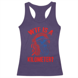 WTF is A Kilometer Racerback Tank Top Patriotic Eagle 4th of July USA American Flag