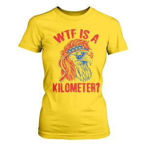 WTF is A Kilometer T Shirt For Women Patriotic Eagle 4th of July USA American Flag