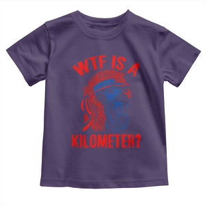 WTF is A Kilometer Toddler T Shirt Patriotic Eagle 4th of July USA American Flag