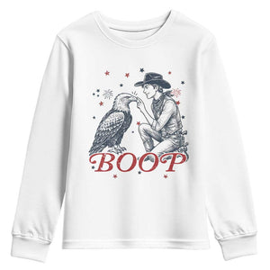 Boop Eagle Youth Sweatshirt Western Cowboy Patriotic 4th of July