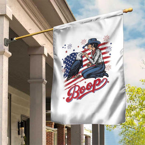 Boop Eagle Garden Flag Western Cowgirl Patriotic USA American 4th of July