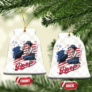 Boop Eagle Ceramic Ornament Western Cowgirl Patriotic USA American 4th of July