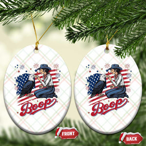 Boop Eagle Ceramic Ornament Western Cowgirl Patriotic USA American 4th of July