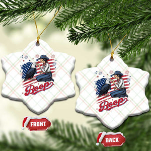 Boop Eagle Ceramic Ornament Western Cowgirl Patriotic USA American 4th of July