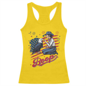 Boop Eagle Racerback Tank Top Western Cowgirl Patriotic USA American 4th of July